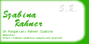 szabina rahner business card